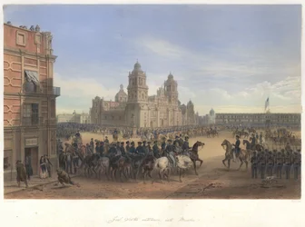 Entrée du général Scott à Mexico pendant la guerre américano-mexicaine